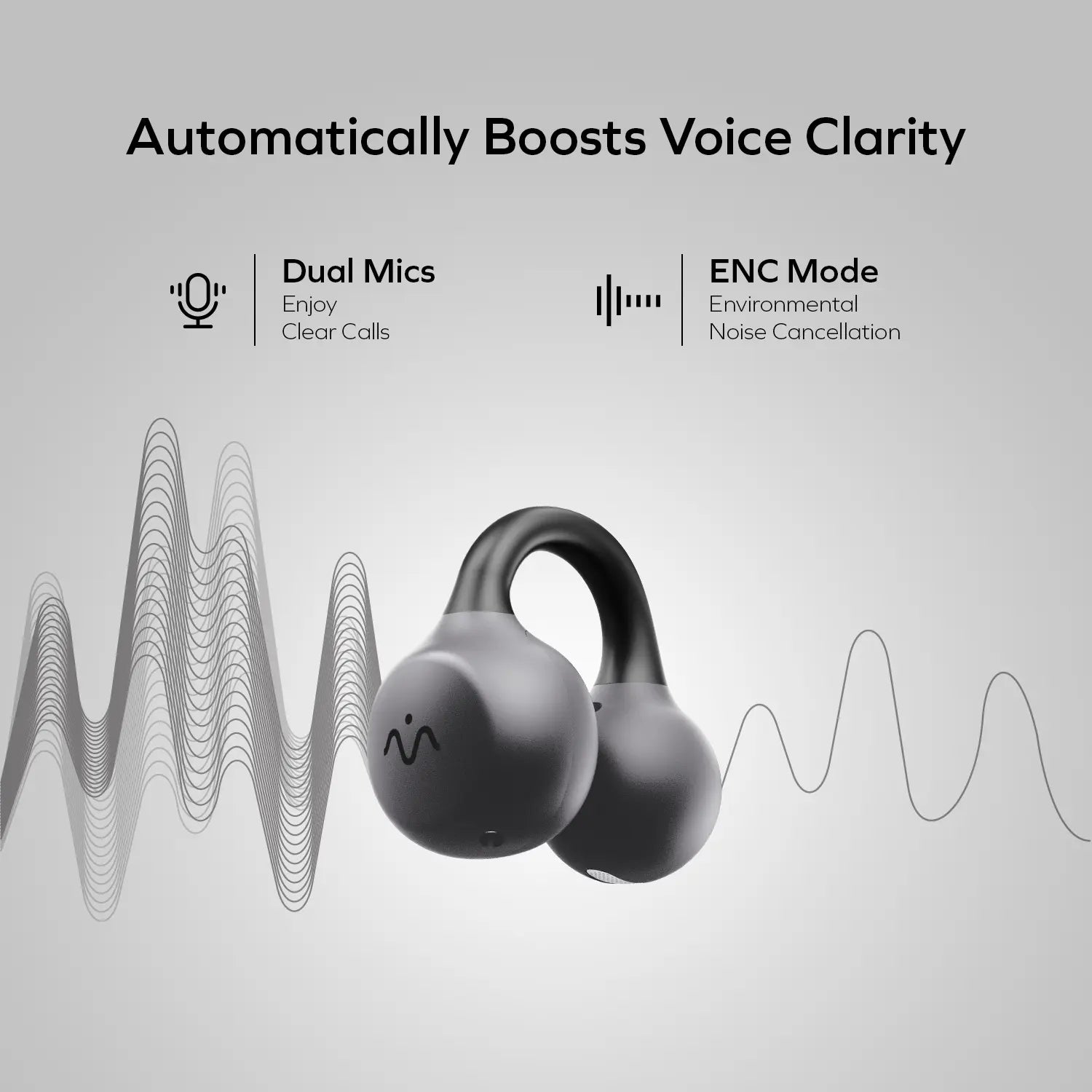1-Vibe Clip M.IN.D AI ENC Clip-On Earbuds