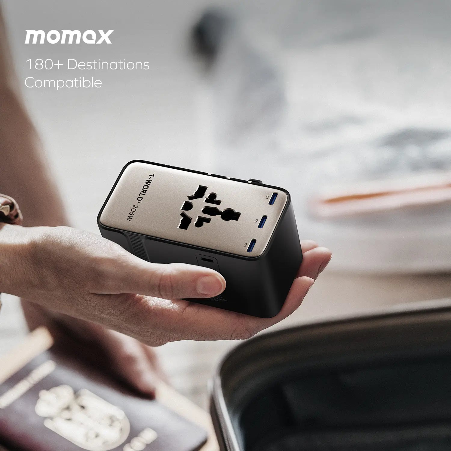1-World²
205W 7-Port Dual AC Travel Adapter